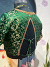 Green Brocade Blouse