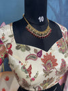 Kalamkari blouse white ANK01