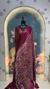PATOLA Munga silk saree magenta
