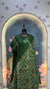 PATOLA Munga silk saree Bottle green