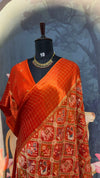 PATOLA Munga silk saree Orange