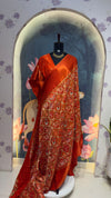 PATOLA Munga silk saree Orange
