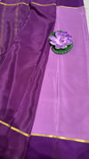 Mysore silk saree 120GSM Lavender bentex border
