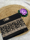 Tussur saree with elephant motive