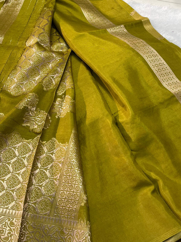 Tussur saree with meenakaari work