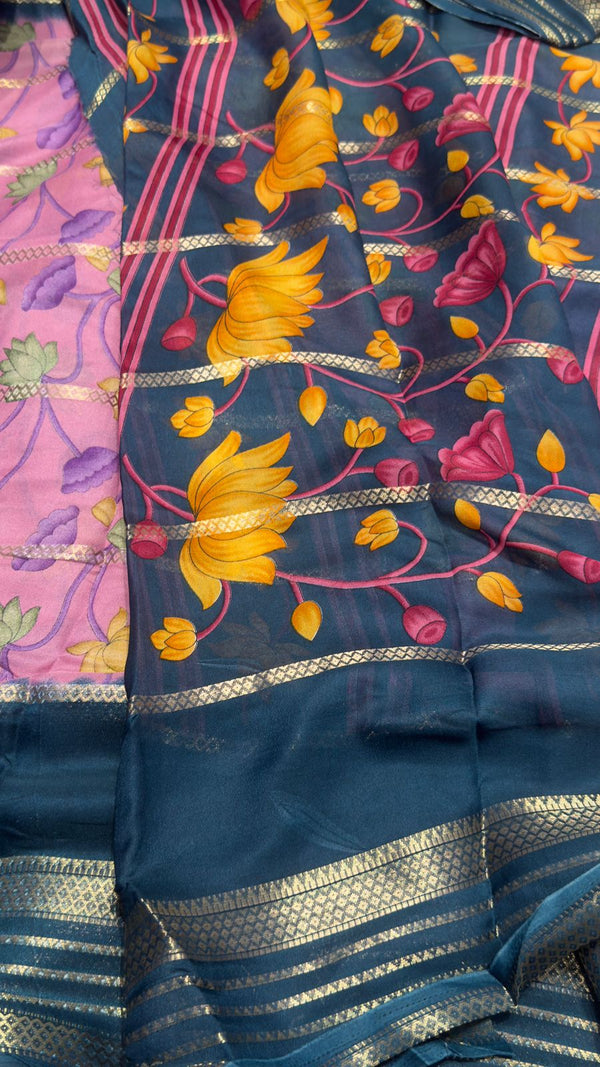 printed crape silk