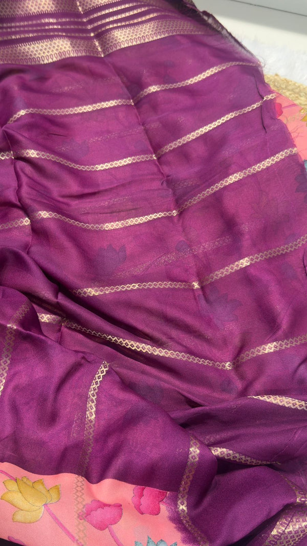printed crape silk