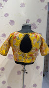 Designer Tissue organza Yallow blouse