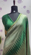 Munga silk Rising border green