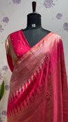 Munga silk Rising border pink