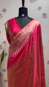 Munga silk Rising border pink