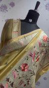 Tissue Paithani saree yellow