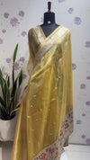 Tissue Paithani saree yellow