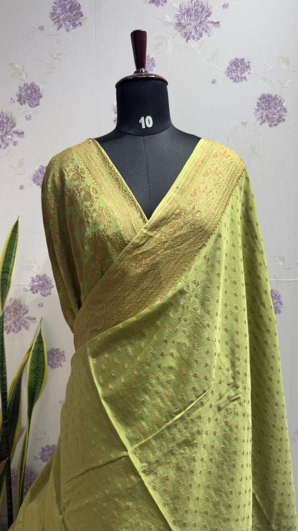 Pure Crape Banaras Saree