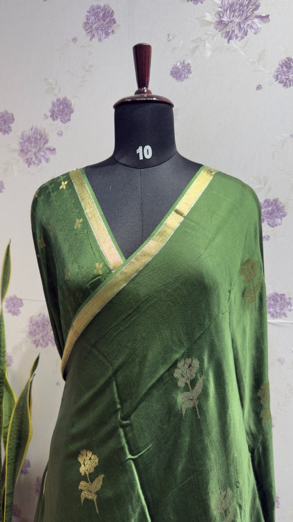 Gaji Modal saree green