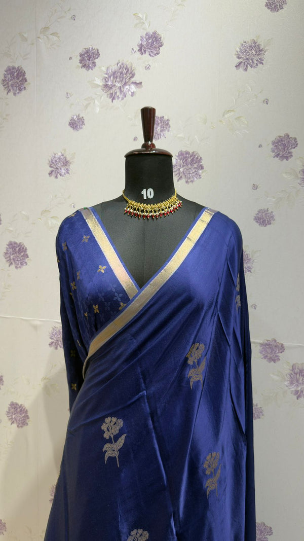 Gaji Modal saree Royal blue