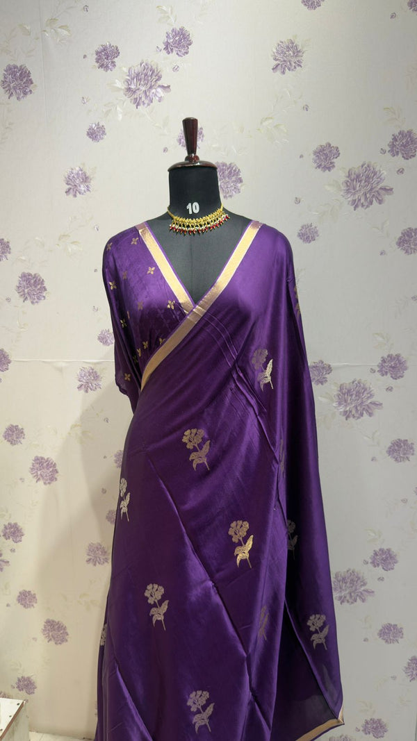Gaji Modal saree Purple