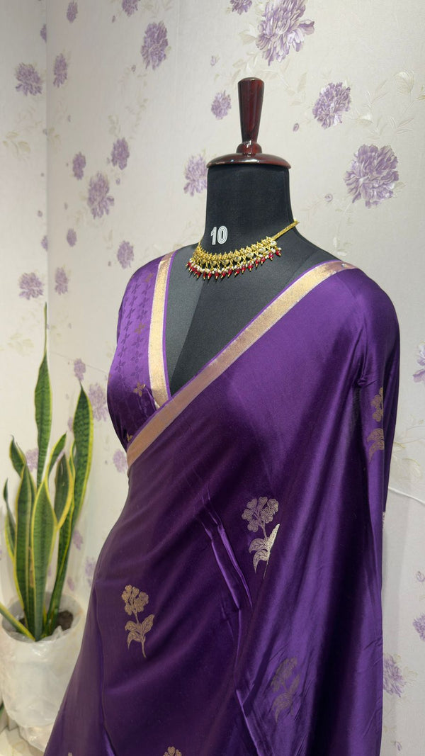 Gaji Modal saree Purple