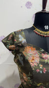 Tissue Mirror Work Blouse black