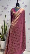 Brocade munga silk new design Megenta Pink