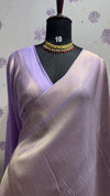 Brocade Munga Silk Temple Border Lavender