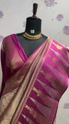 Brocade Munga Silk Temple Border Megenta Pink