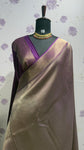 Brocade Munga Silk Temple Border Purple