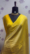 Brocade Munga Silk Temple Border Yellow