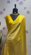 Brocade Munga Silk Temple Border Yellow