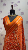 Munga patola saree Orange