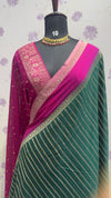 Wrinkle Chinon Crape contrast