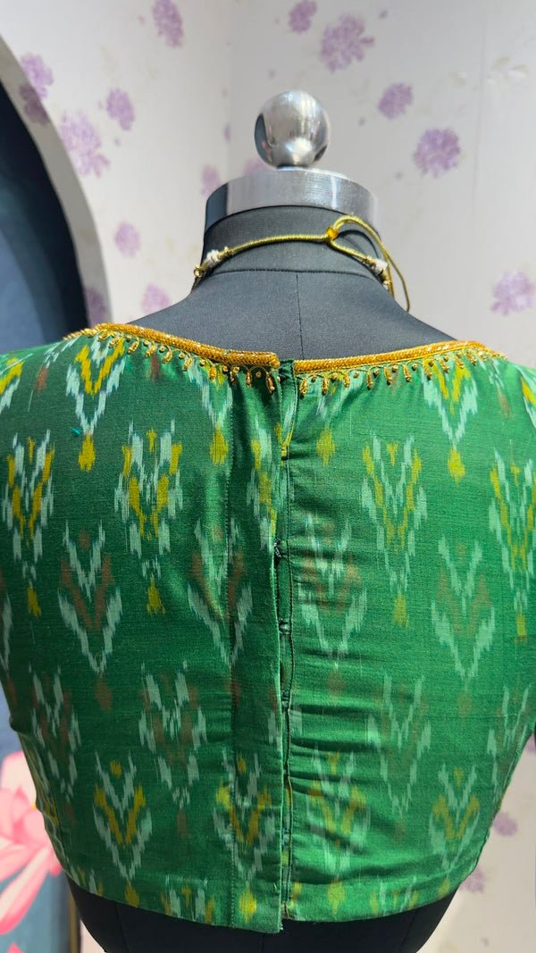 Green Ikkat blouse