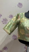 Pista Green tissue organza blouse