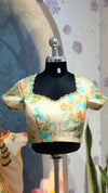 Printed Rawsilk Blouse