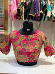 Rani Pink Floral Kalamkari Blouse