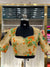 Beige and Orange Silk Embroidered Blouse