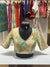 Printed Raw Silk Blouse with Pearl Work