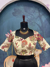 Kalamkari blouse white ANK01