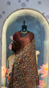 PATOLA Munga silk saree brown