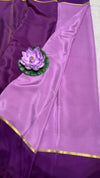 Mysore silk saree 120GSM Lavender bentex border