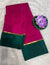 Mysore silk saree 120GSM Rani pink and green bentex border