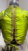 Pure silk Green Ikkat blouse
