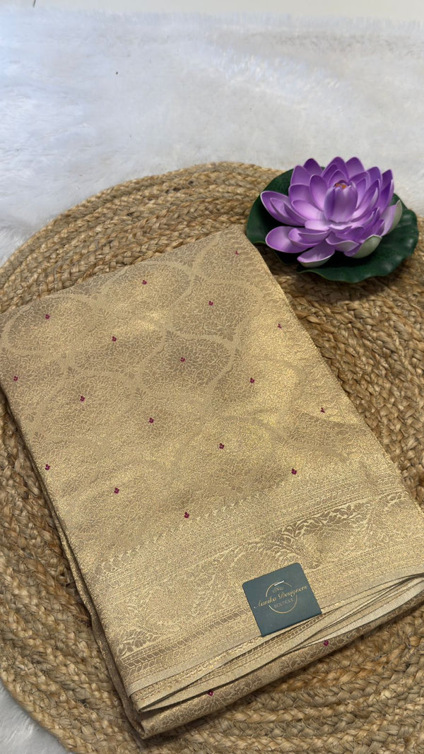 Brocade banaras saree IVORY