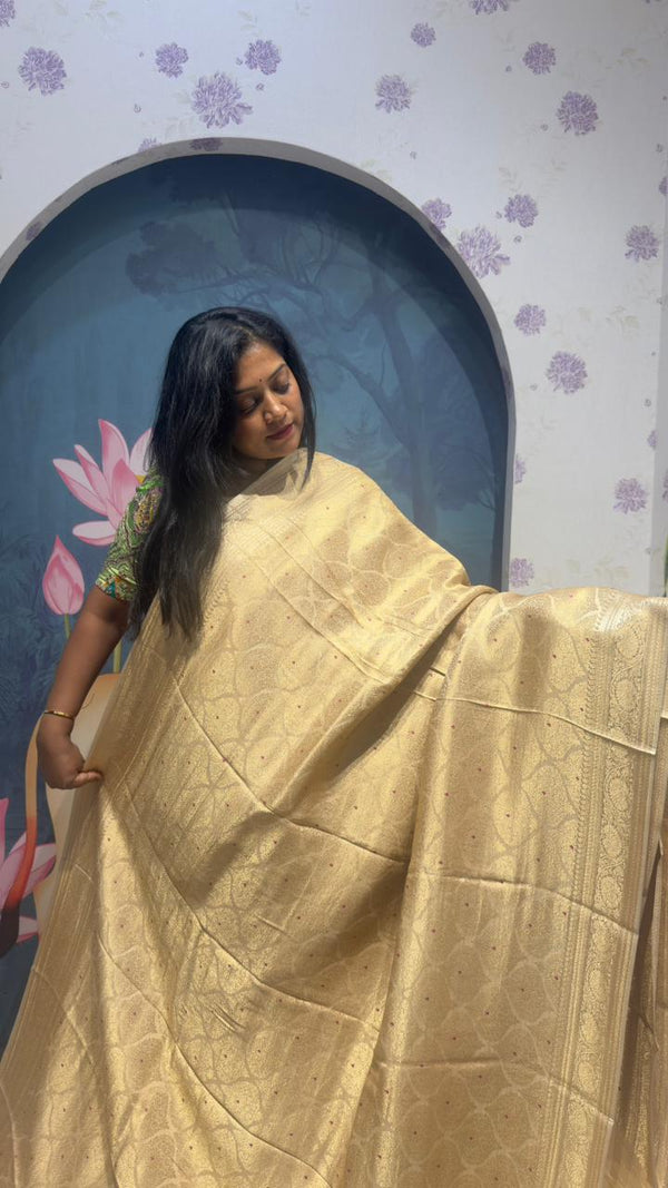 Brocade banaras saree IVORY