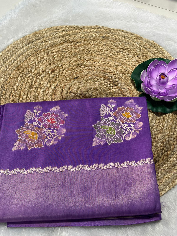 Tussur saree with meenakaari work
