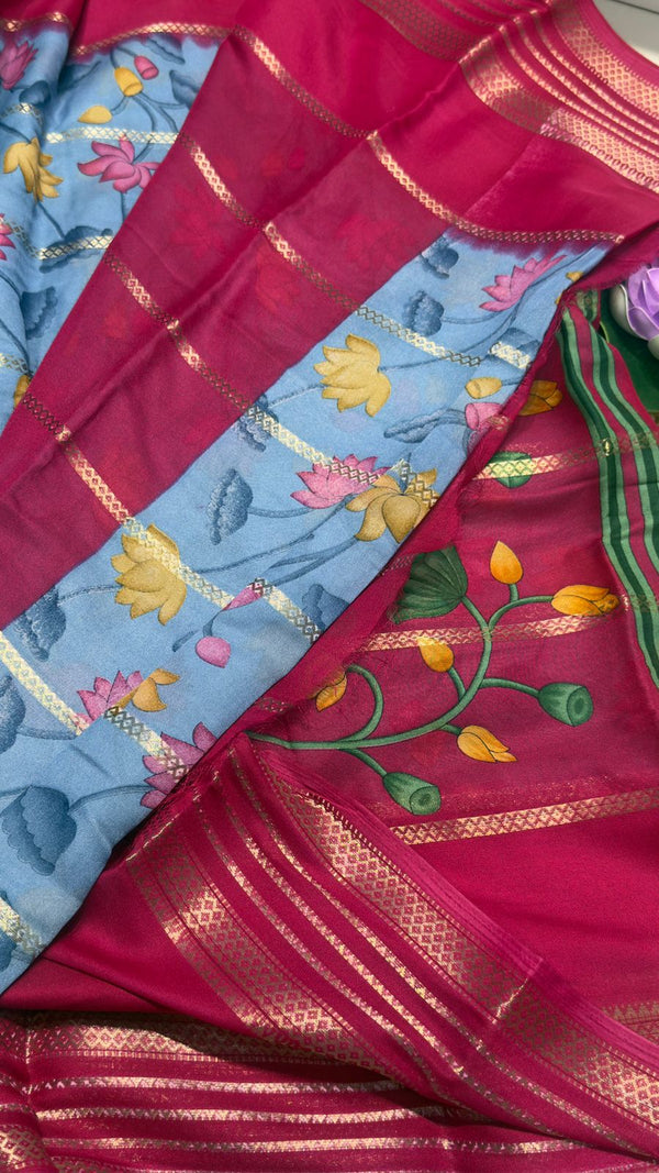 printed crape silk