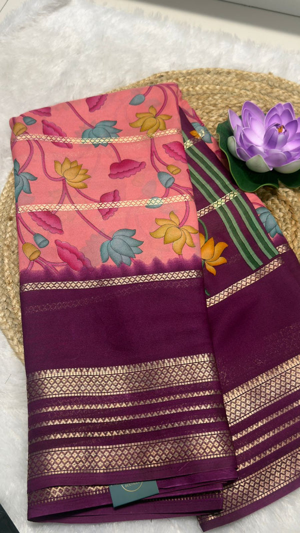 printed crape silk