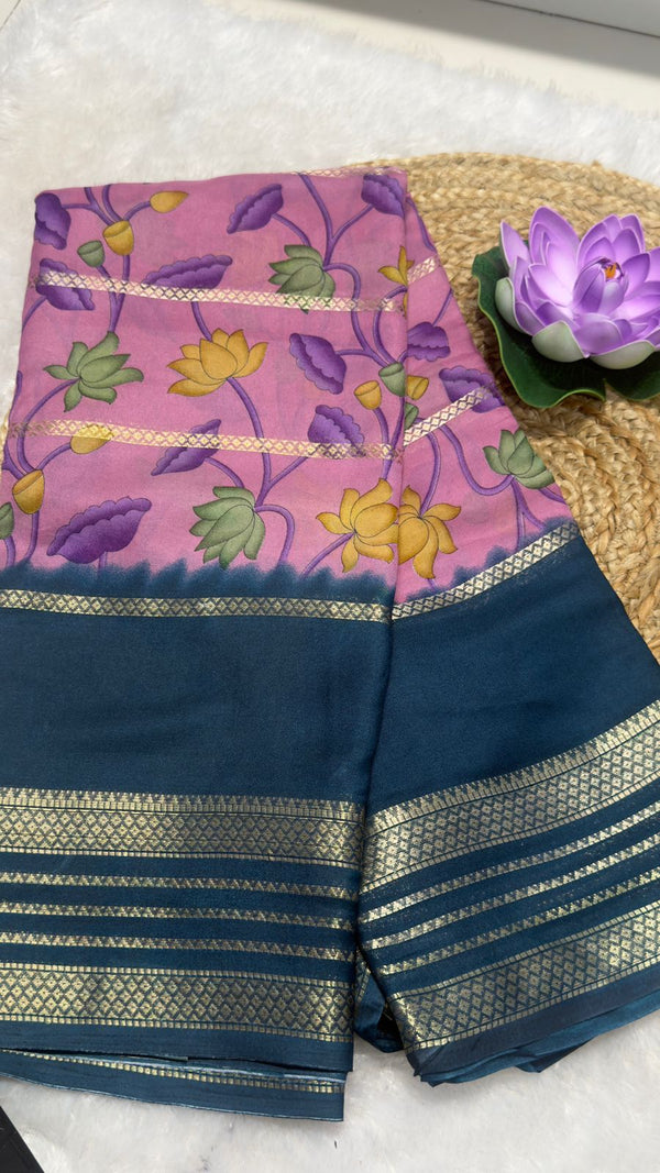 printed crape silk