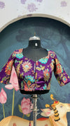 Kalamkari blouse purple