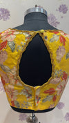 Designer Tissue organza Yallow blouse